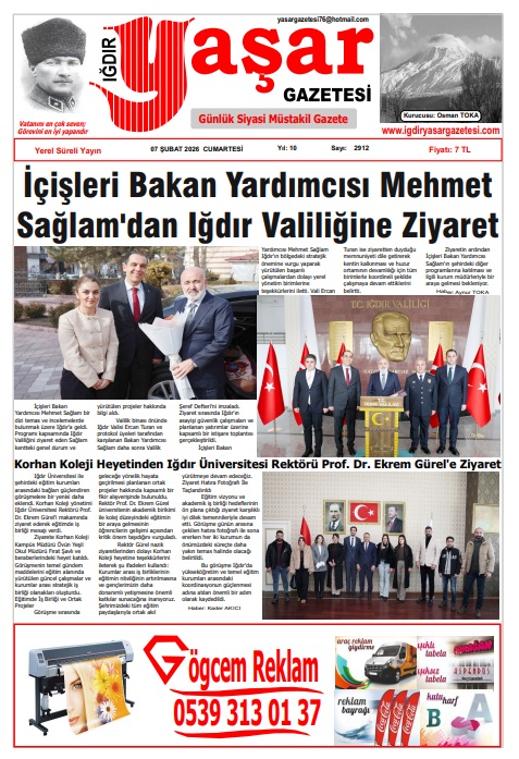 Iğdır Gazeteleri Iğdır Yaşar Gazetesi 07.02.2026
