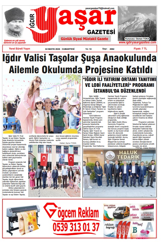 Iğdır Gazeteleri Iğdır Yaşar Gazetesi 02.05.2026