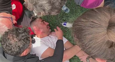 Amatör maçta iki takım antrenörü kavga etti