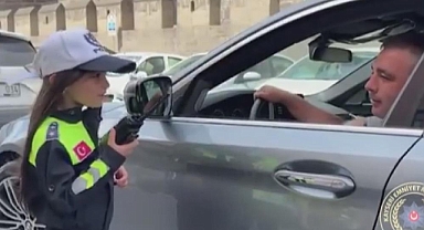 Çocuklar trafik polisi oldu, denetimlere katıldı