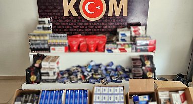 Piyasa değeri 1 milyon 850 lira gümrük kaçacağı ürün ele geçirildi: 8 gözaltı