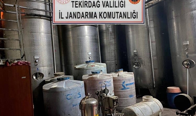 Şarköy&#039;de 72 bin litre sahte şarap ele geçirildi