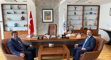 Vali İlhami Aktaş’tan Belediye Başkanı Muharrem Erkek’e hayırlı olsun ziyareti