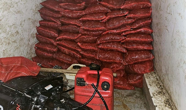 2 ton 300 kilo kaçak midye ele geçirildi