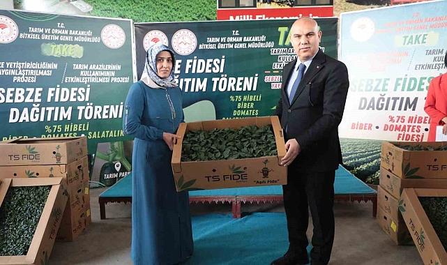 Ağrı'da 500 işletmeye 250 sebze fidesi dağıtıldı