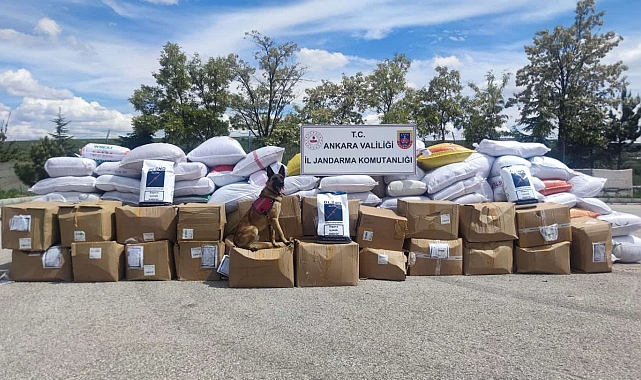 Ankara İl Jandarma Komutanlığı10 milyon TL değerinde kaçak tütün ele geçirildi