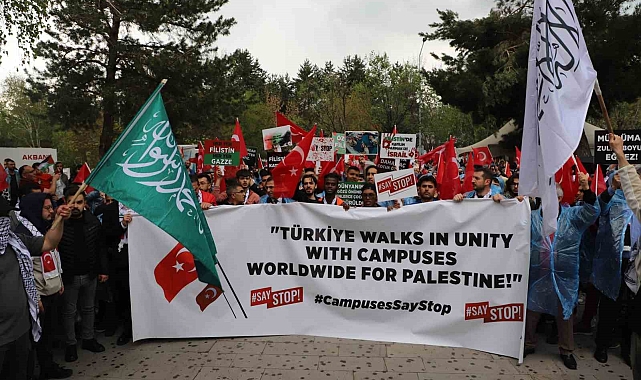 Atatürk Üniversiteli öğrencilerden Filistin&#039;e destek mesajı