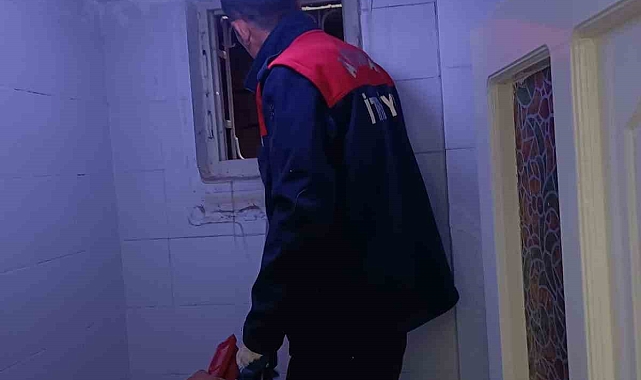 Binanın havalandırma boşluğunda doğum yapan anne kedi ve 3 yavrusu kurtarıldı