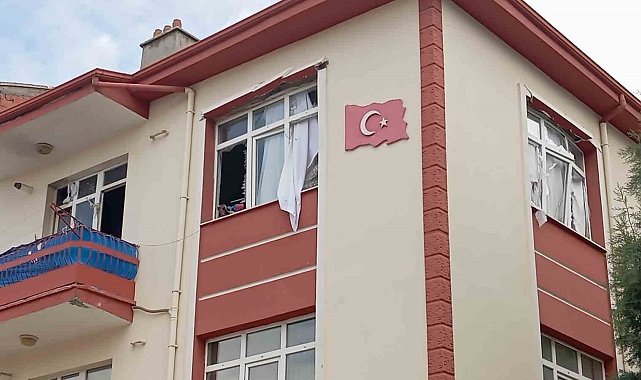 Bir apartman dairesinde, Piknik tüpü bomba gibi patladı