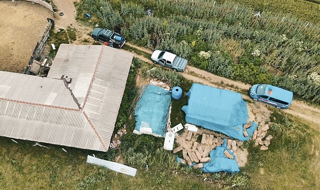 Çalıntı kurbanlıklar, drone kamerasında