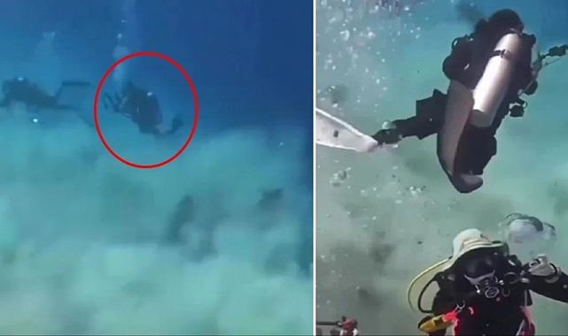 Dalış sırasında depreme yakalandılar