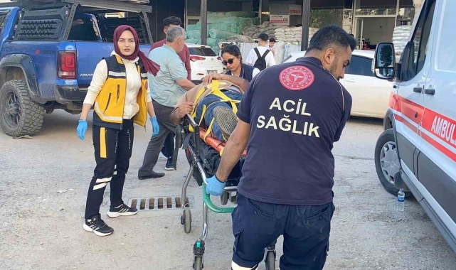 Devrilen motosikletin sürücüsü yaralandı