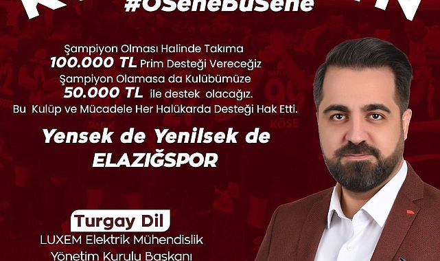 Elazığspor&#039;a 100 bin liralık prim sözü