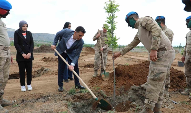 Erzincan&#039;da fidanlar toprakla buluştu