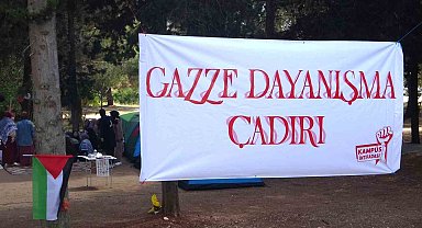 Filistin'e destek için 'Farkındalık Çadırı' kuruldu