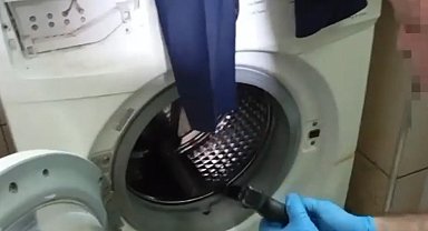 Gizlediği tabancalar, çamaşır makinesinden çıktı