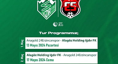 Iğdır Sporun rakibi 24 Erzincan Spor oldu