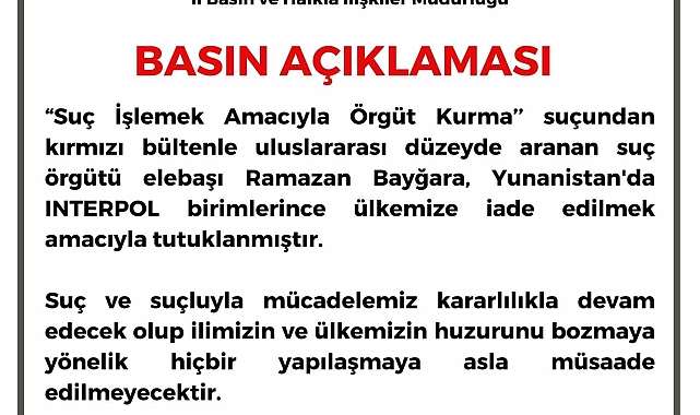 İnterpol tarafından aranan suç örgütü elebaşı Yunanistan&#039;da yakalandı