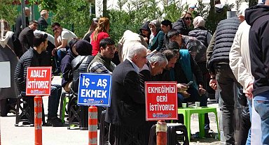 İşçilerin protestoları 9'uncu gününde