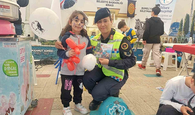 İskele kavşağında  Jandarma ve polisten ortak çalışma