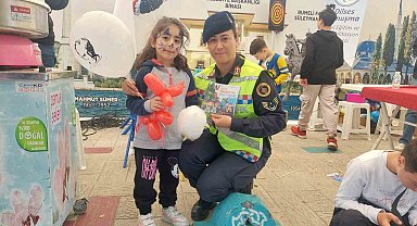 İskele kavşağında  Jandarma ve polisten ortak çalışma