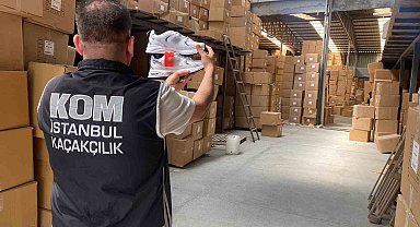 İstanbul Emniyeti Binlerce çift ayakkabı ele geçirildi