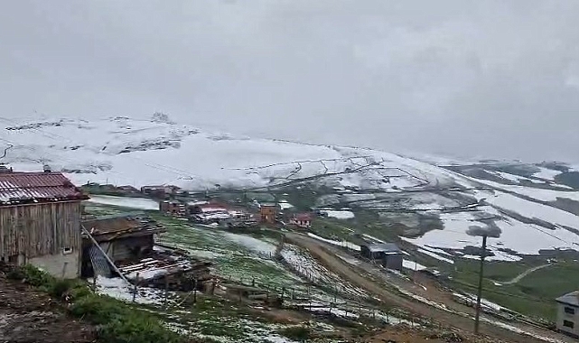 Karadeniz yaylalarında kış geri döndü