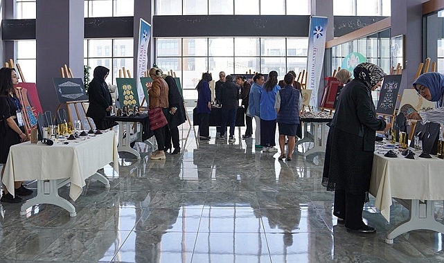 Kazaziye Sanatı ve Takı Tasarım Kursunda hazırlanan eserler sergilendi