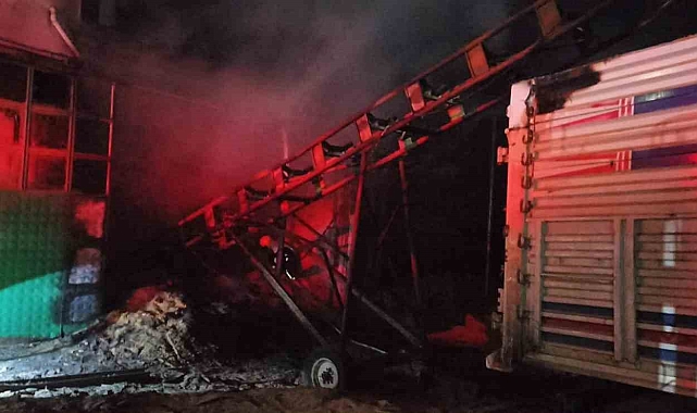 Kereste fabrikasında korkutan yangın