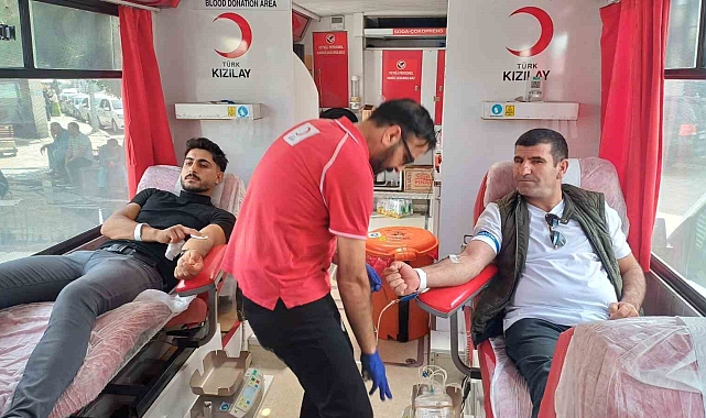 Kızılay görevlileri tarafından düzenlenen kampanya kapsamında 2 gün boyunca kan bağışı alındı