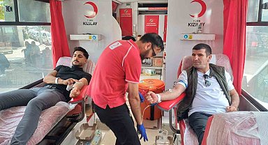 Kızılay görevlileri tarafından düzenlenen kampanya kapsamında 2 gün boyunca kan bağışı alındı