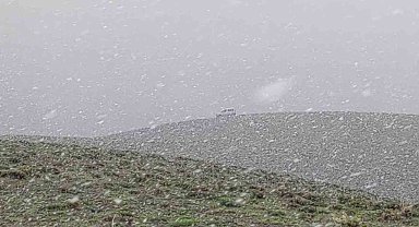 Mayıs ayında lapa lapa kar yağdı