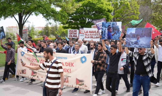 Niğde&#039;de Filistin&#039;e destek yürüyüşü düzenlendi