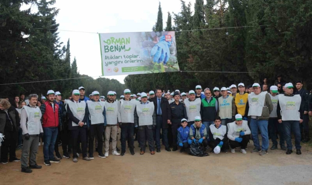 Ormanlık alanda temizlik yapıldı