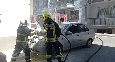 Park halindeki otomobilde, sürücüsünün kontağı çevirmesi ile yangın çıktı