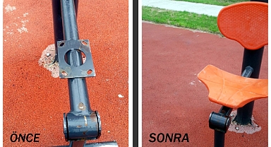 Parklarda zarar gören bölgeler tekrar onarıldı