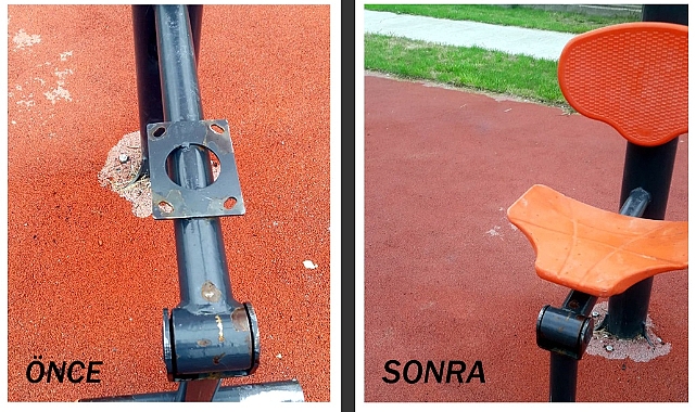 Parklarda zarar gören bölgeler tekrar onarıldı