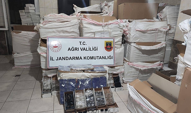 Piyasa değeri yaklaşık 45 milyon 550 bin TL olan gümrük kaçağı malzeme ele geçirildi