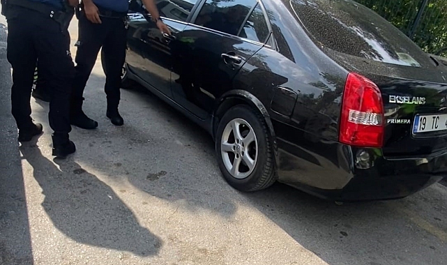 Polisin evrak kontrolü yapmak istemesi üzerine kendisini araca kilitledi