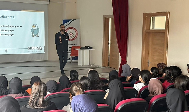 &quot;SİBERAY&quot; programı kapsamında  öğrenci ve velilere yönelik seminer verildi