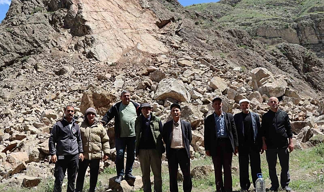 Sitere dağı&#039;nda heyelan meydana geldi