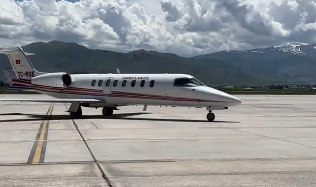 Solunum sıkıntısı yaşayan bebek için, ambulans uçak havalandı