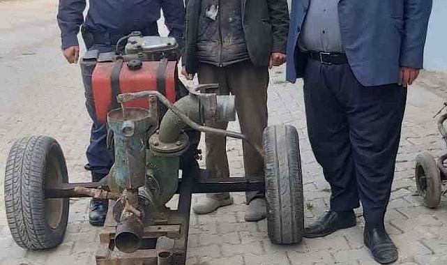 Su motoru hırsızlarI yakalandı