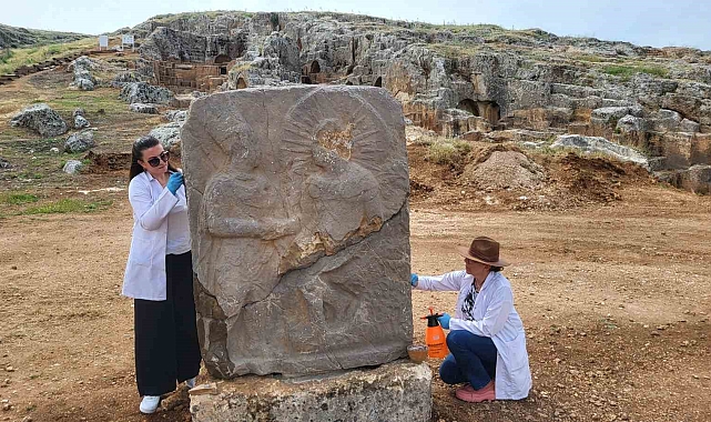 Tarihe ışık tutan 2 bin 100 yıllık steller,  Perre Antik Kent&#039;te sergilenecek