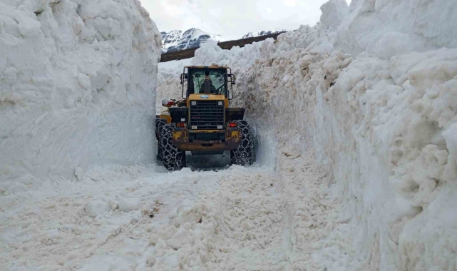Trabzon yaylalarında karla mücadele çalışması sürüyor