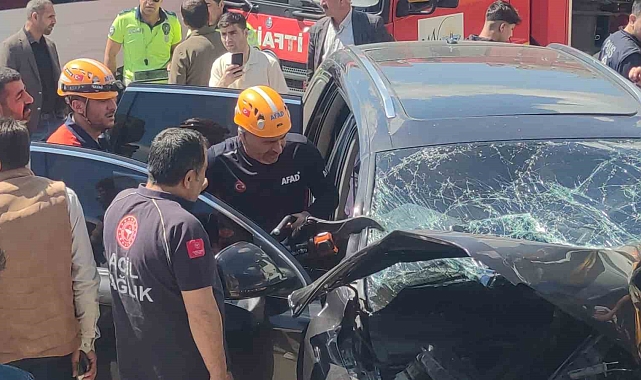 Van&#039;da trafik kazası meydana geldi. 1 kişi yaralandı