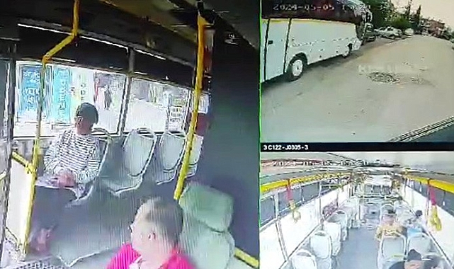 Yaşlı kadının otobüsün altında kaldığı anlar kameralara yansıdı