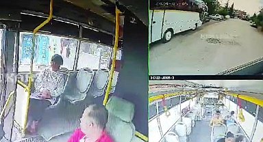 Yaşlı kadının otobüsün altında kaldığı anlar kameralara yansıdı