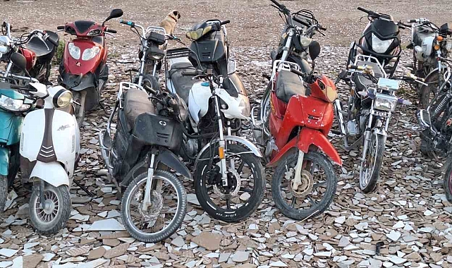 14 çalıntı motosiklet bulundu