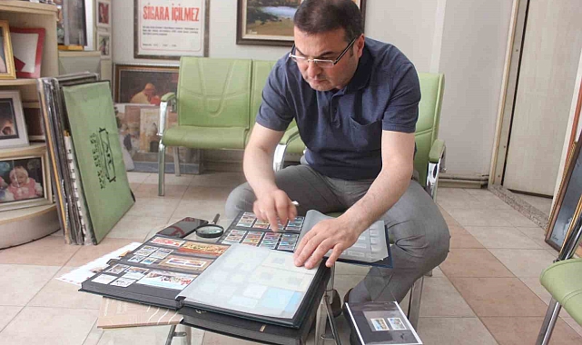 40 yıldır pul biriktiriyor